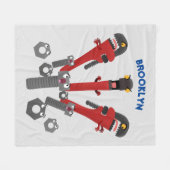 Funny wright Monster tools humor cartoon Fleece Deken (Voorkant (Horizontaal))