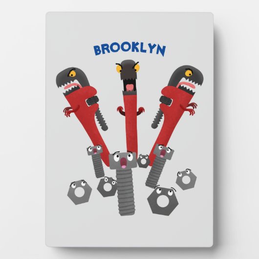 Funny wright Monster tools humor cartoon Fotoplaat (voorkant)