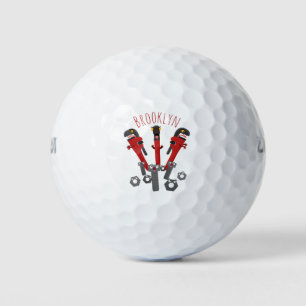 Funny wright Monster tools humor cartoon Golfballen