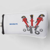 Funny wright Monster tools humor cartoon Golfheadcover (Voorkant)