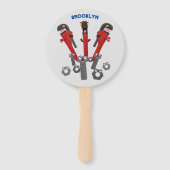 Funny wright Monster tools humor cartoon Handwaaier (Achterkant)
