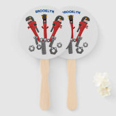Funny wright Monster tools humor cartoon Handwaaier (Voorkant en achterkant)