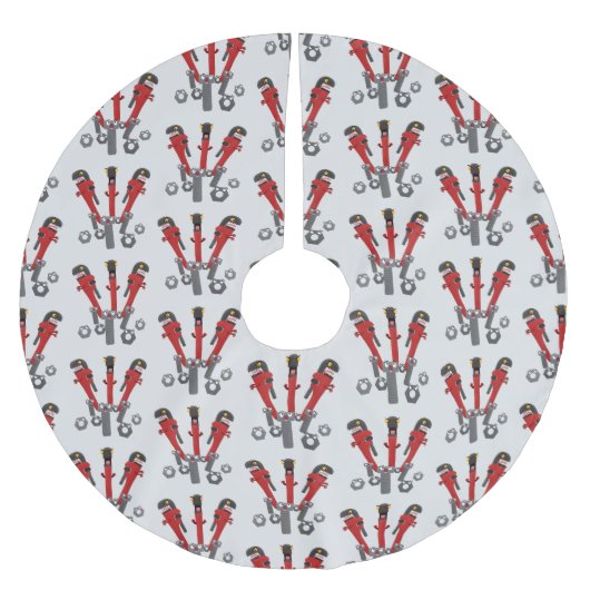 Funny wright Monster tools humor cartoon Kerstboom Rok (Voorkant)