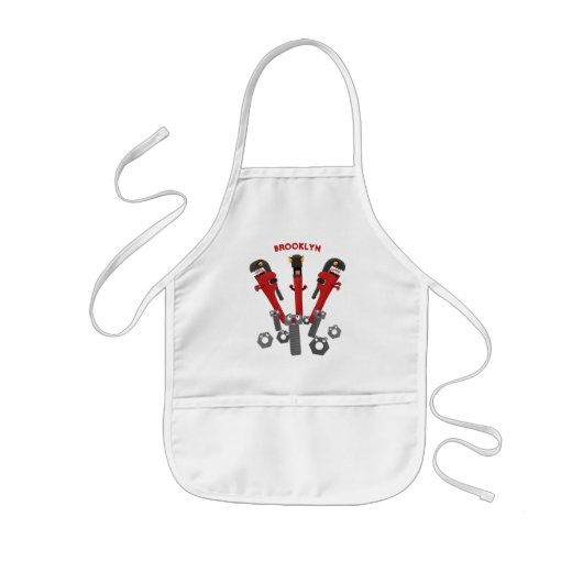 Funny wright Monster tools humor cartoon Kinder Schort (Voorkant)