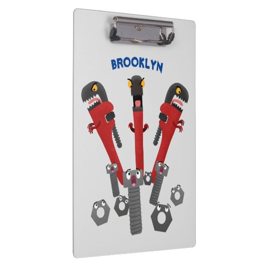 Funny wright Monster tools humor cartoon Klembord (Rechts)