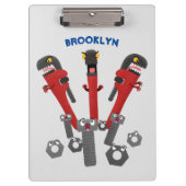 Funny wright Monster tools humor cartoon Klembord (Voorkant)