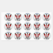 Funny wright Monster tools humor cartoon Labels (Vel)