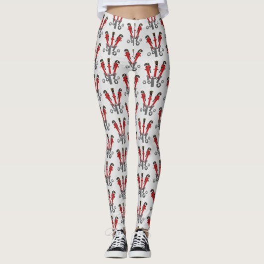 Funny wright Monster tools humor cartoon Leggings (Voorkant)