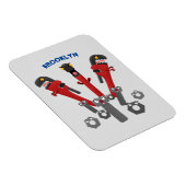 Funny wright Monster tools humor cartoon Magneet (Rechterzijde)