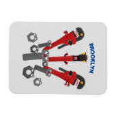 Funny wright Monster tools humor cartoon Magneet (Horizontaal)