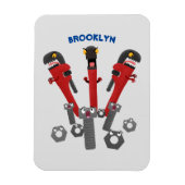 Funny wright Monster tools humor cartoon Magneet (Verticaal)