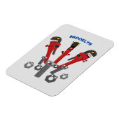 Funny wright Monster tools humor cartoon Magneet (Linkerzijde)