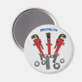 Funny wright Monster tools humor cartoon Magneet (Voorkant / Achterkant)