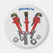 Funny wright Monster tools humor cartoon Magneet (Voorkant)