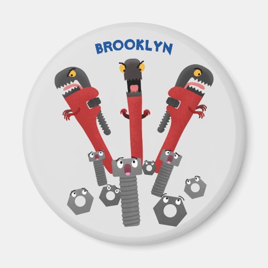 Funny wright Monster tools humor cartoon Magneet (Voorkant)