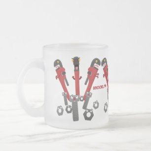 Funny wright Monster tools humor cartoon Matglas Koffiemok