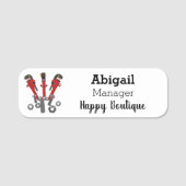 Funny wright Monster tools humor cartoon Naamplaatje (Voorkant)