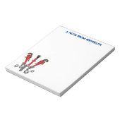 Funny wright Monster tools humor cartoon Notitieblok (Linkerzijde)