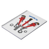 Funny wright Monster tools humor cartoon Notitieboek (Linkerzijde)