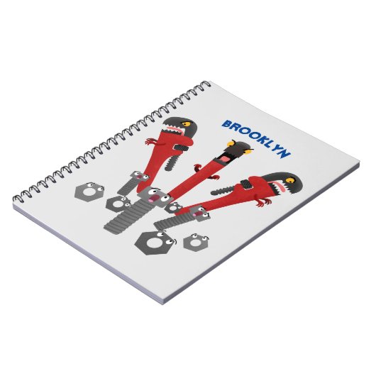 Funny wright Monster tools humor cartoon Notitieboek (Linkerzijde)