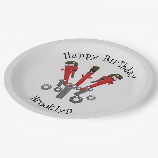 Funny wright Monster tools humor cartoon Papieren Bordje (Gekanteld)