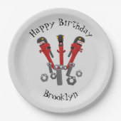 Funny wright Monster tools humor cartoon Papieren Bordje (Voorkant)