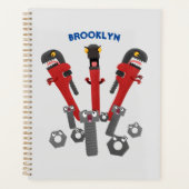 Funny wright Monster tools humor cartoon Planner (Voorkant)