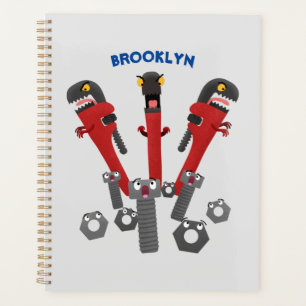 Funny wright Monster tools humor cartoon Planner