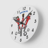 Funny wright Monster tools humor cartoon Ronde Klok (Hoek)