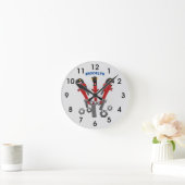 Funny wright Monster tools humor cartoon Ronde Klok (Huis)