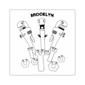 Funny wright Monster tools humor cartoon Rubberstempel (Afrduk)