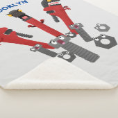 Funny wright Monster tools humor cartoon Sherpa Deken (3/4)