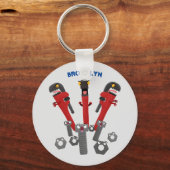 Funny wright Monster tools humor cartoon Sleutelhanger (Voorkant)