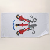 Funny wright Monster tools humor cartoon Strandlaken (Voorkant)