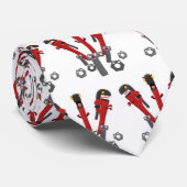 Funny wright Monster tools humor cartoon Stropdas (Opgerold)