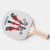Funny wright Monster tools humor cartoon Tafeltennisbatje (Zijkant)