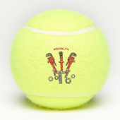 Funny wright Monster tools humor cartoon Tennisballen (Achterkant)