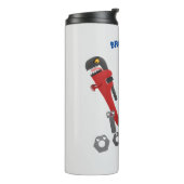Funny wright Monster tools humor cartoon Thermosbeker (Gedraaid links)