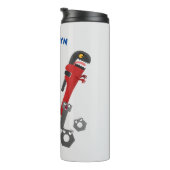 Funny wright Monster tools humor cartoon Thermosbeker (Geroteerd rechts)