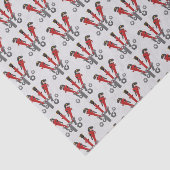 Funny wright Monster tools humor cartoon Tissuepapier (Detail)