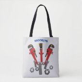 Funny wright Monster tools humor cartoon Tote Bag (Voorkant)