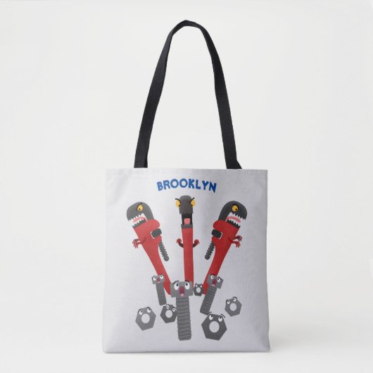 Funny wright Monster tools humor cartoon Tote Bag (Voorkant)
