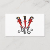 Funny wright Monster tools humor cartoon Visitekaartje (Achterkant)