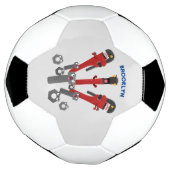 Funny wright Monster tools humor cartoon Voetbal (Gedraaid)