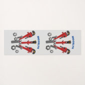 Funny wright Monster tools humor cartoon Yogamat (Achterkant (horizontaal))