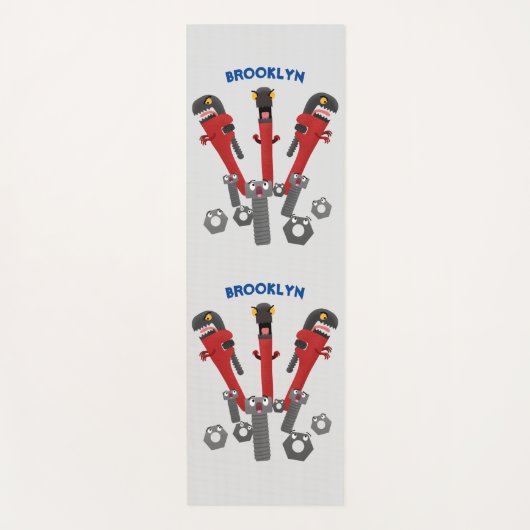 Funny wright Monster tools humor cartoon Yogamat (Voorkant)