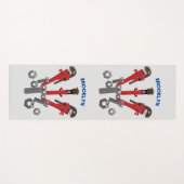 Funny wright Monster tools humor cartoon Yogamat (Voorkant (horizontaal))