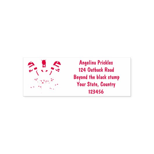 Funny wright Monster tools humor cartoon Zelfinktende Stempel (Design)
