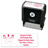 Funny wright Monster tools humor cartoon Zelfinktende Stempel (In situ)