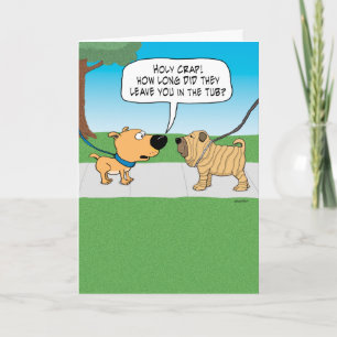 Funny Wrinkly Dog Birthday Card Kaart
